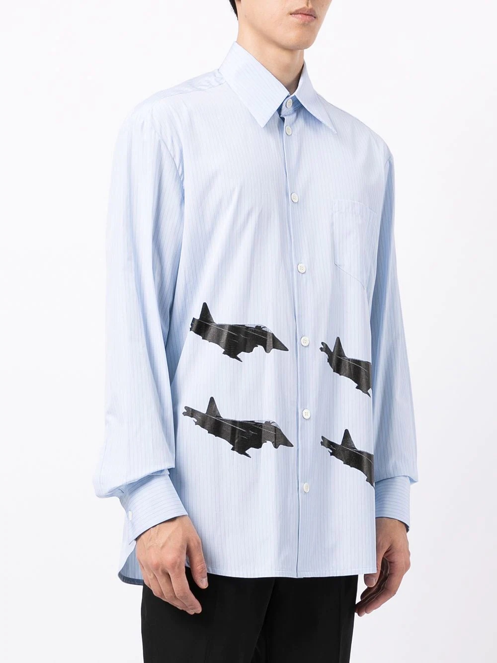 Fighter Jet pinstripe shirt - 3