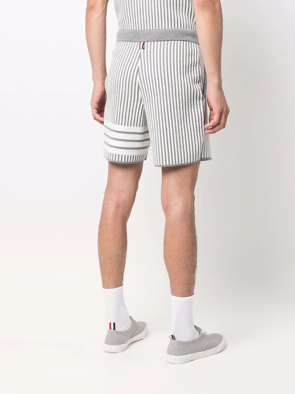 Seersucker 4-Bar jacquard shorts - 4