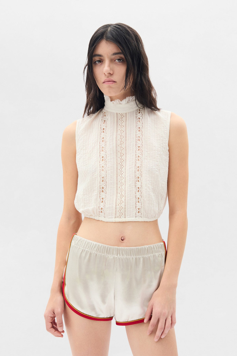 Bee High Neck Cropped Top 1