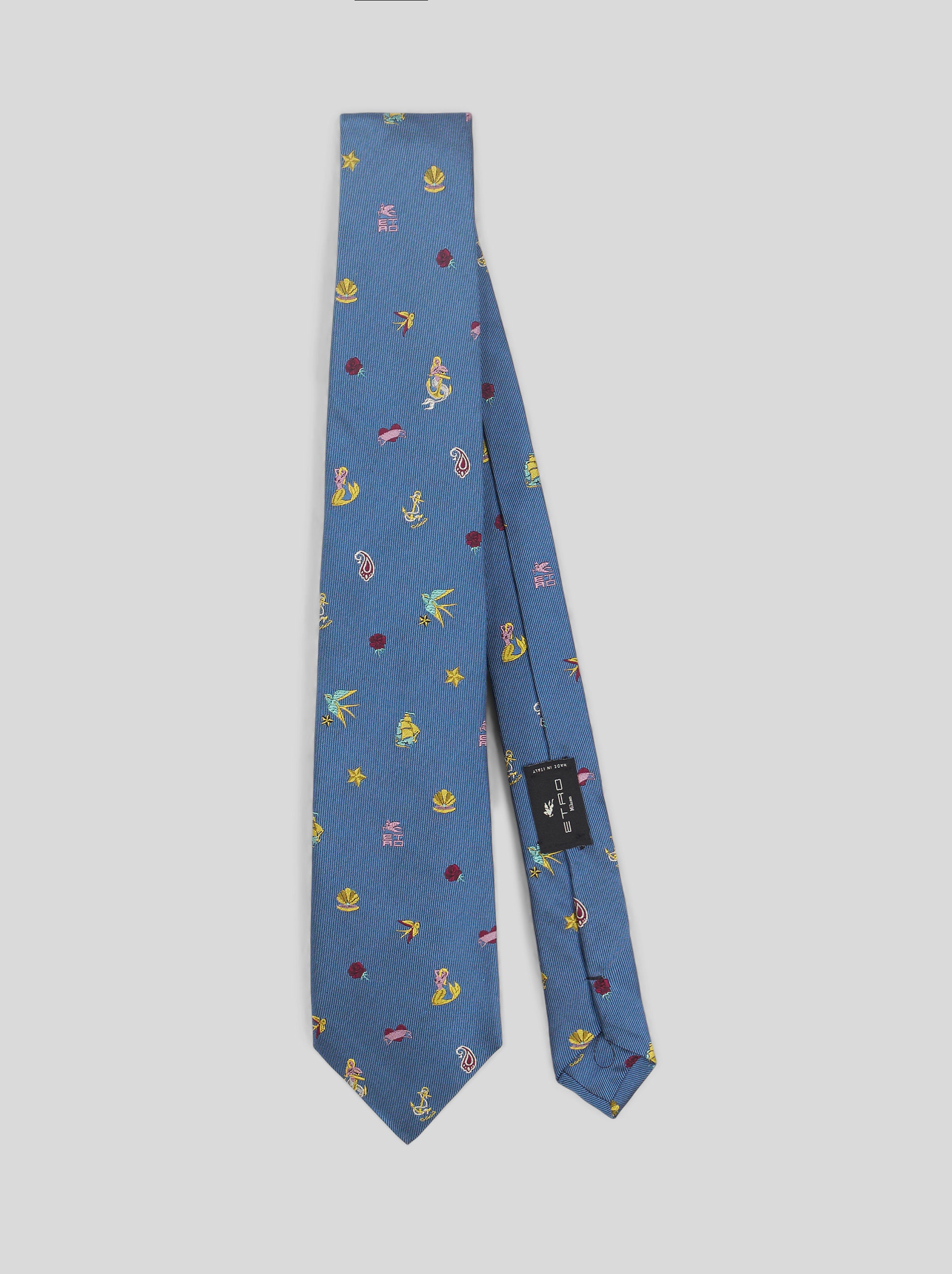 MICRO DESIGN SILK TIE - 1