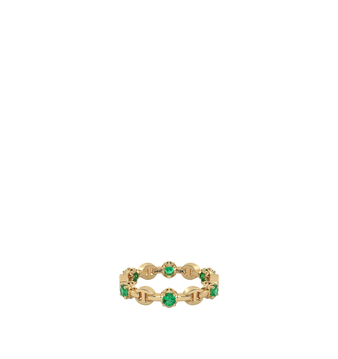 6 EMERALD MICRO TRI-LINK II RING - 1