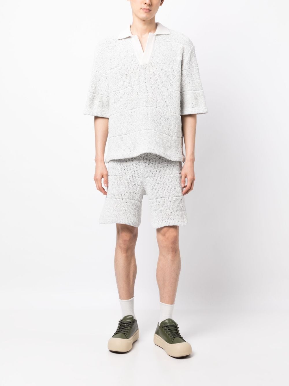 DRAWSTRING-WAIST KNITTED SHORTS - 5