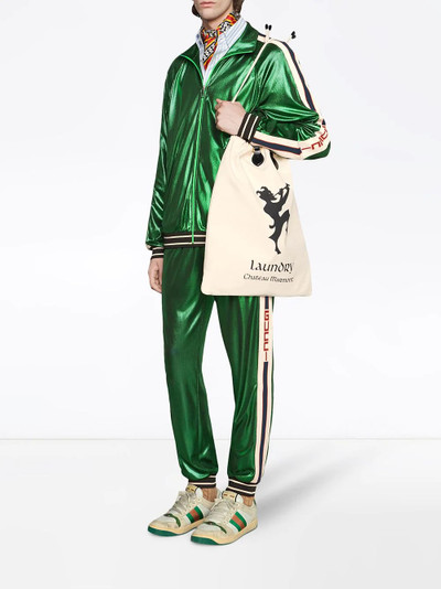 GUCCI Oversize laminated jersey jogging pant outlook