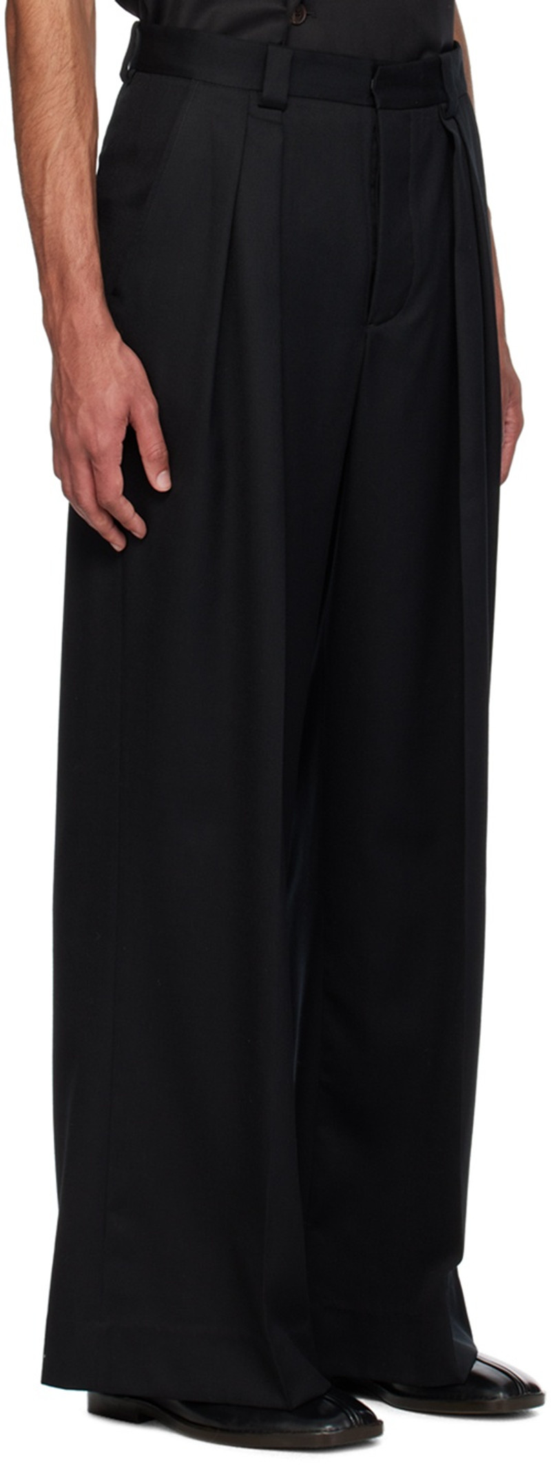KING & TUCKFIELD Black Wide-Leg Trousers outlook