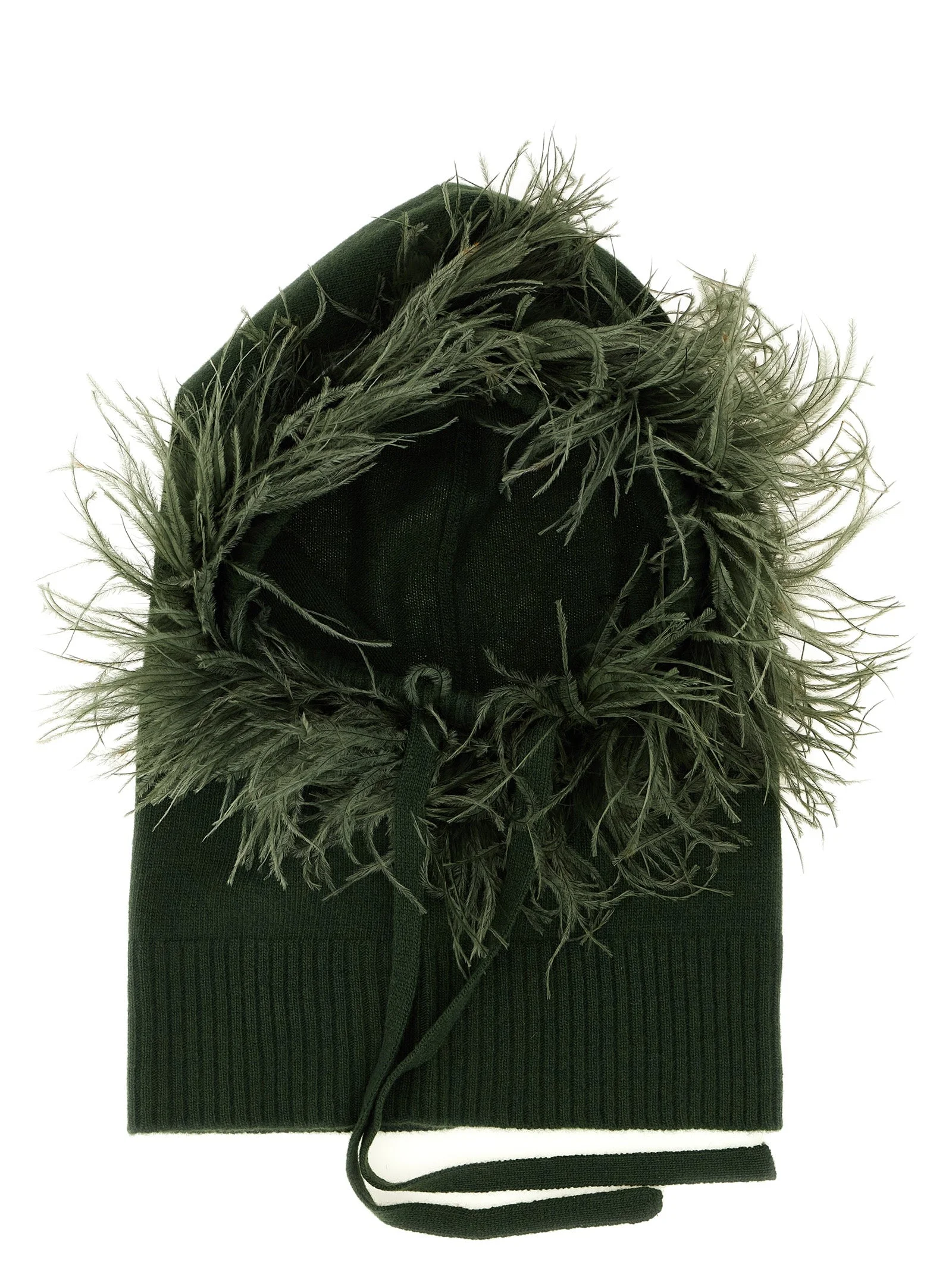 P.A.R.O.S.H. Women Balaclava With Feathers - 1