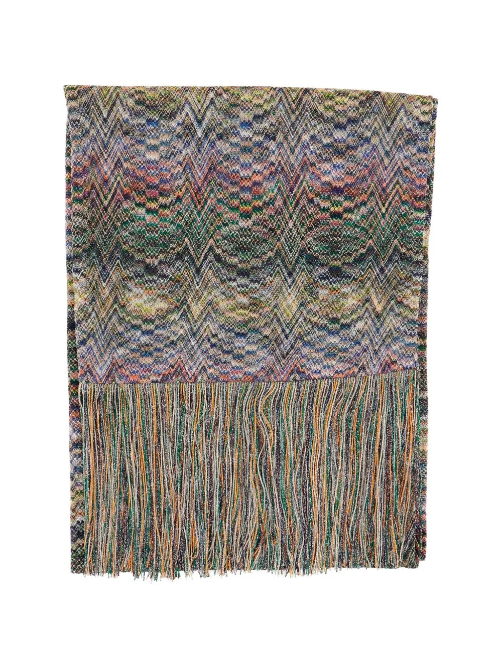 zigzag fringed scarf - 1