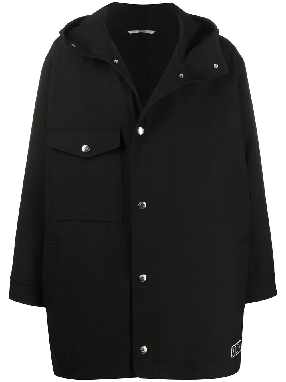 hooded parka coat - 1