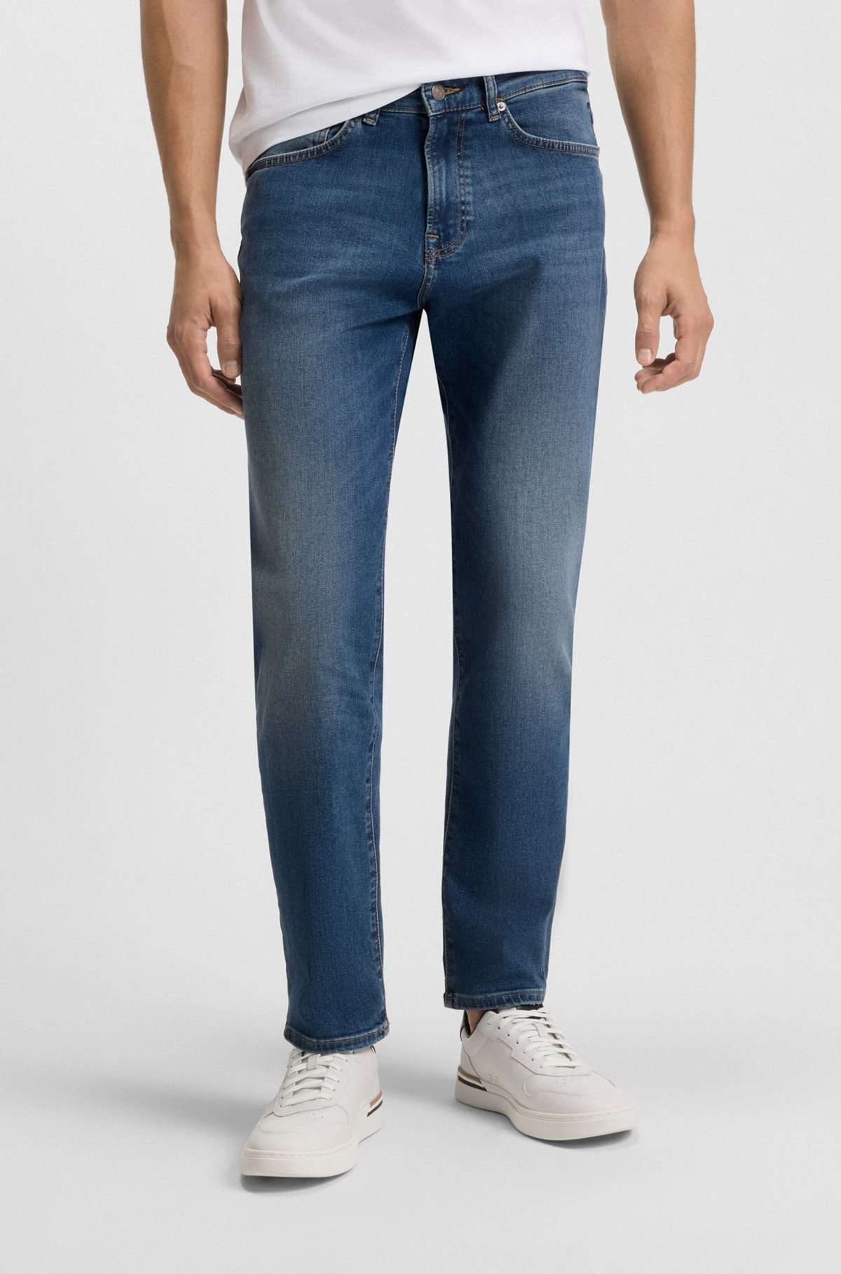 MAINE REGULAR-FIT JEANS IN BLUE SUPER-STRETCH DENIM - 2