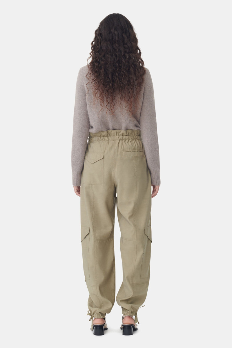 LIGHT SLUB HIGH WAIST POCKET PANTS 4