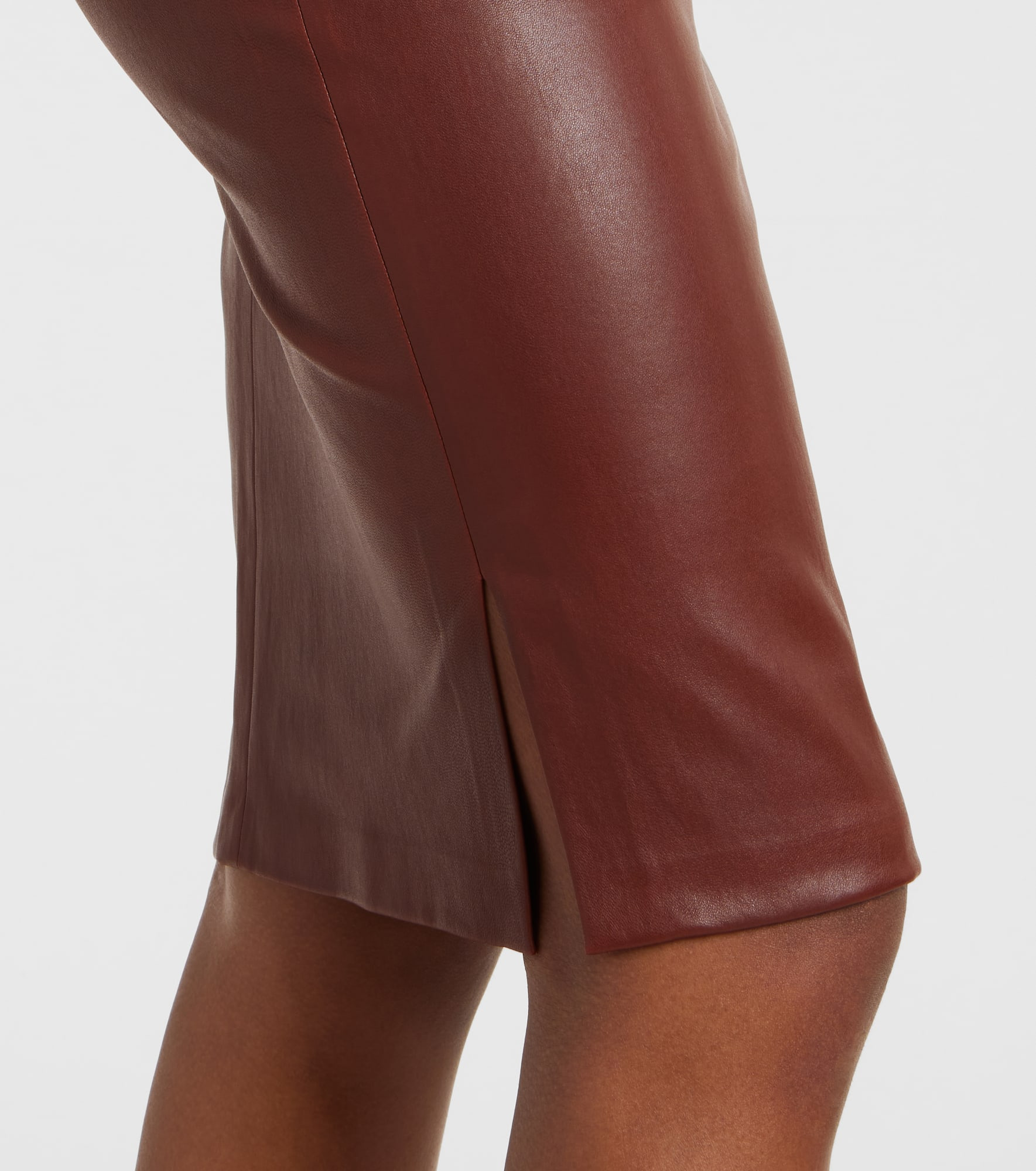 Gin leather pencil skirt - 5