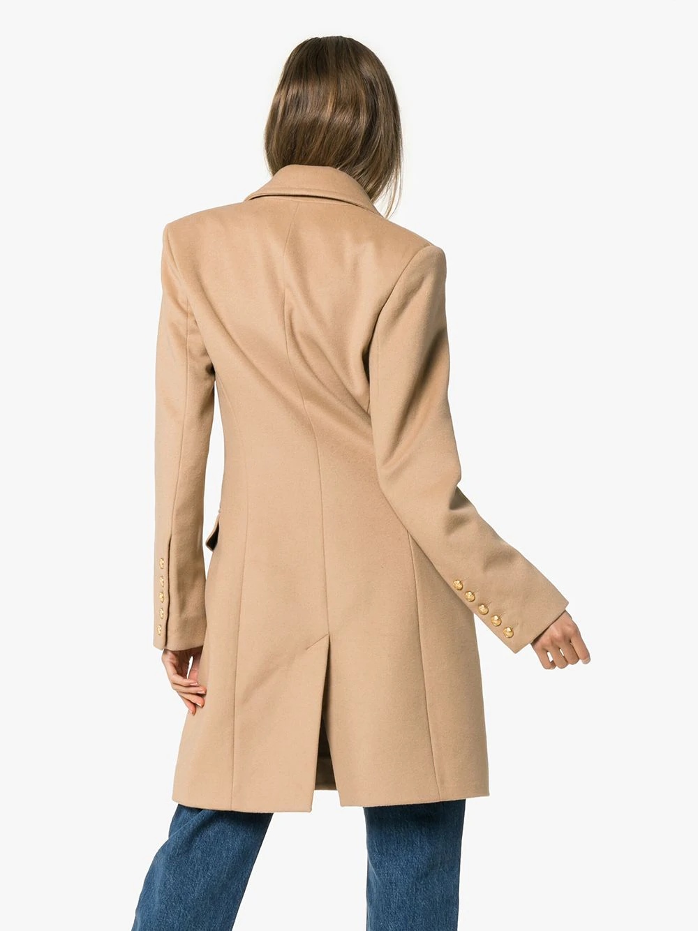 double-breasted wool and cashmere-blend coat - 4