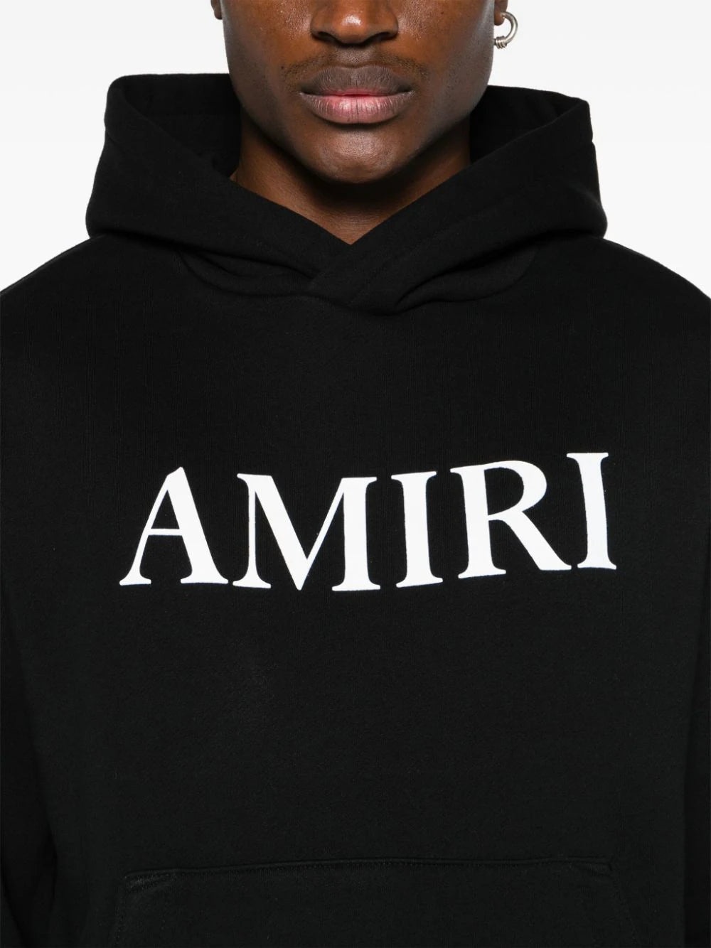 LOGO-LETTERING COTTON HOODIE - 4