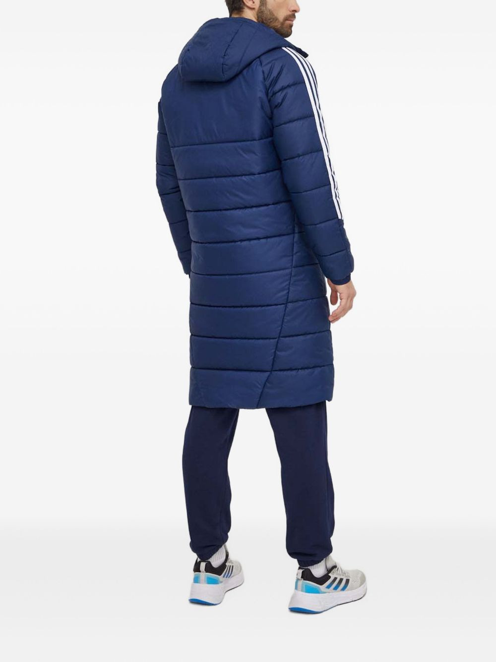 three-stripe design padded coat - 3