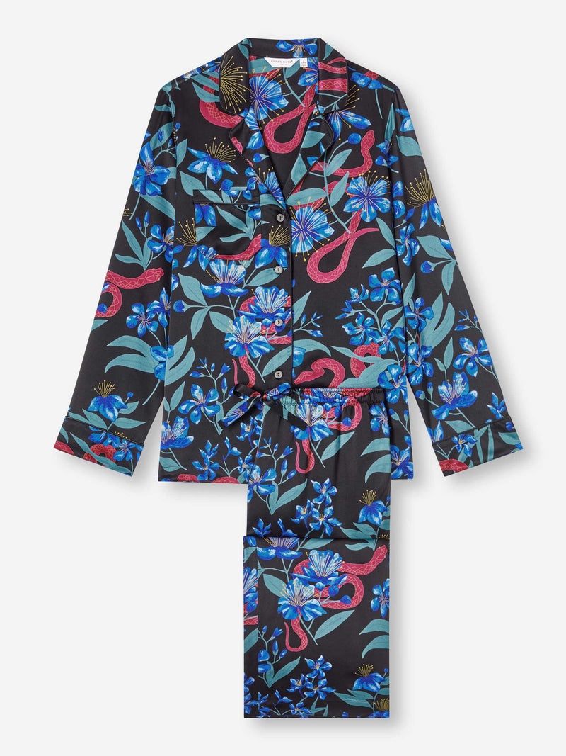 Women's Pajamas Brindisi 101 Silk Satin Black - 1