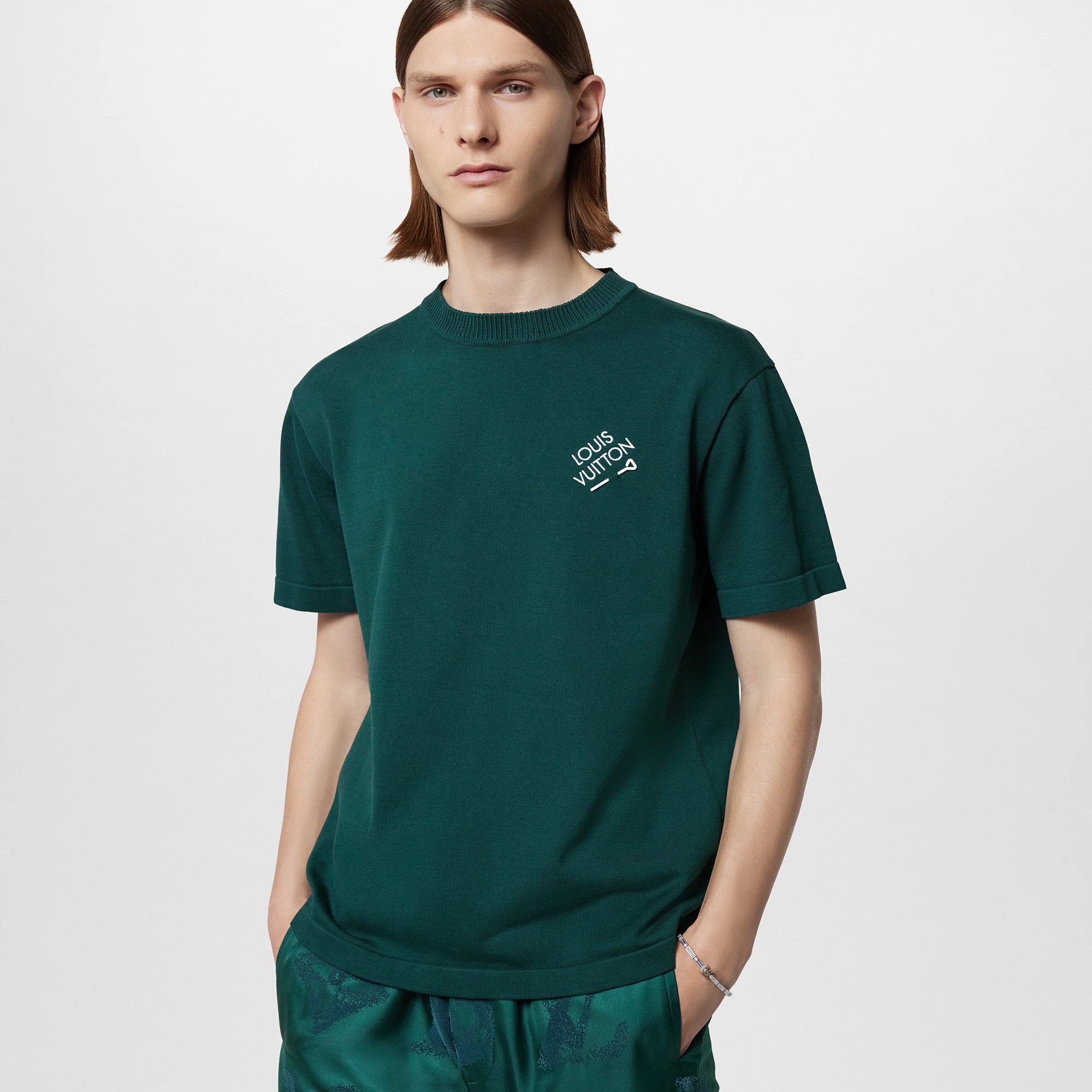 Signature Short-Sleeved Cotton Crewneck - 5