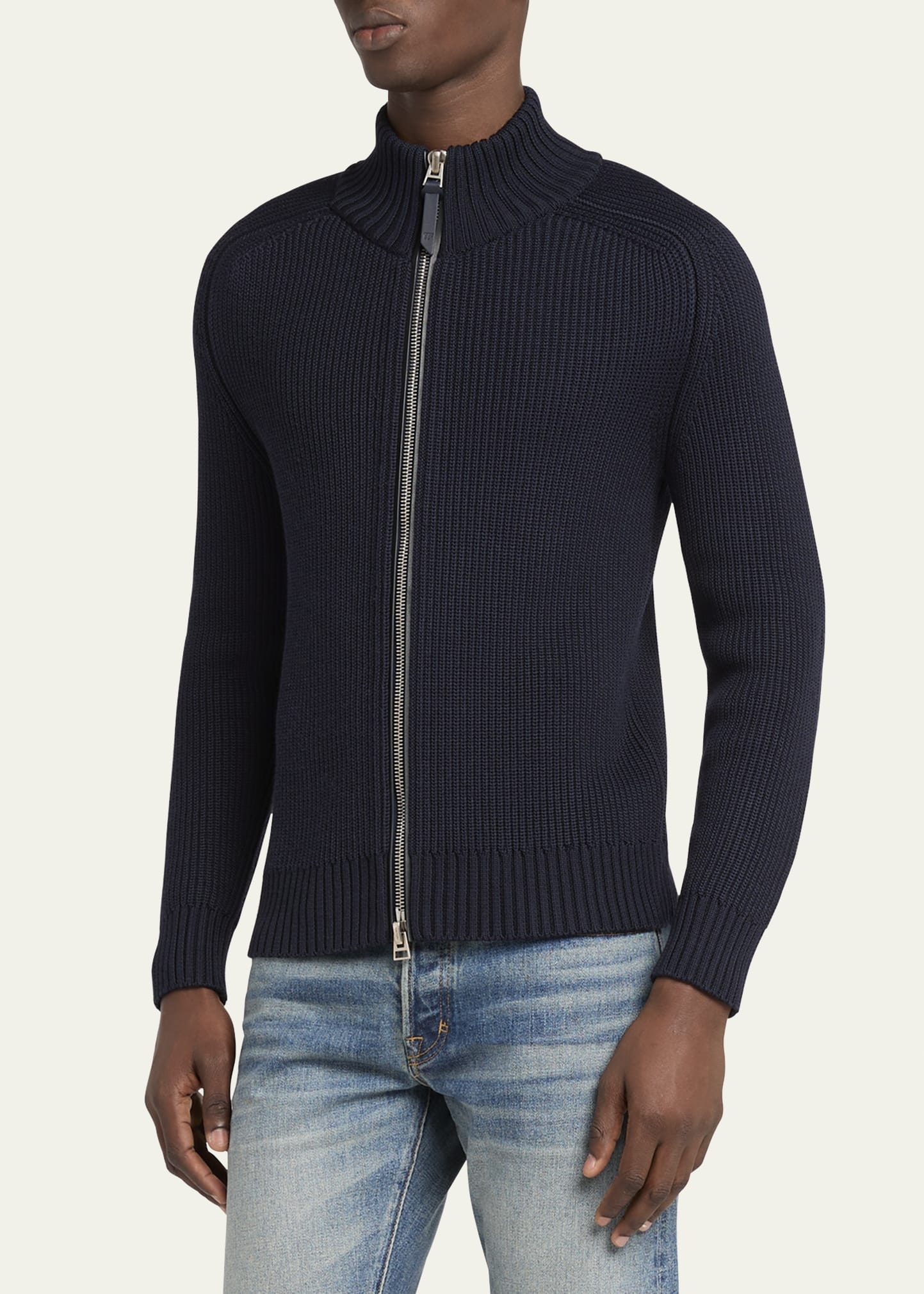 Men's Ribbed Full-Zip Sweater - 4