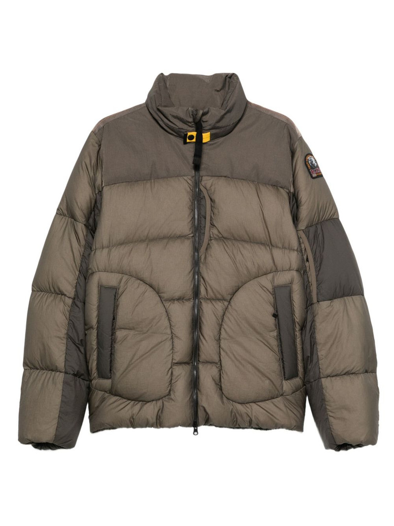 quilted panelled down jacket 1