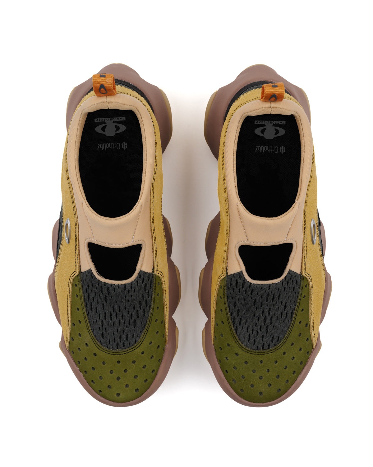 Brain Dead x Oakley Factory Team Suede Flesh Sandal - Whey/Multi - 4