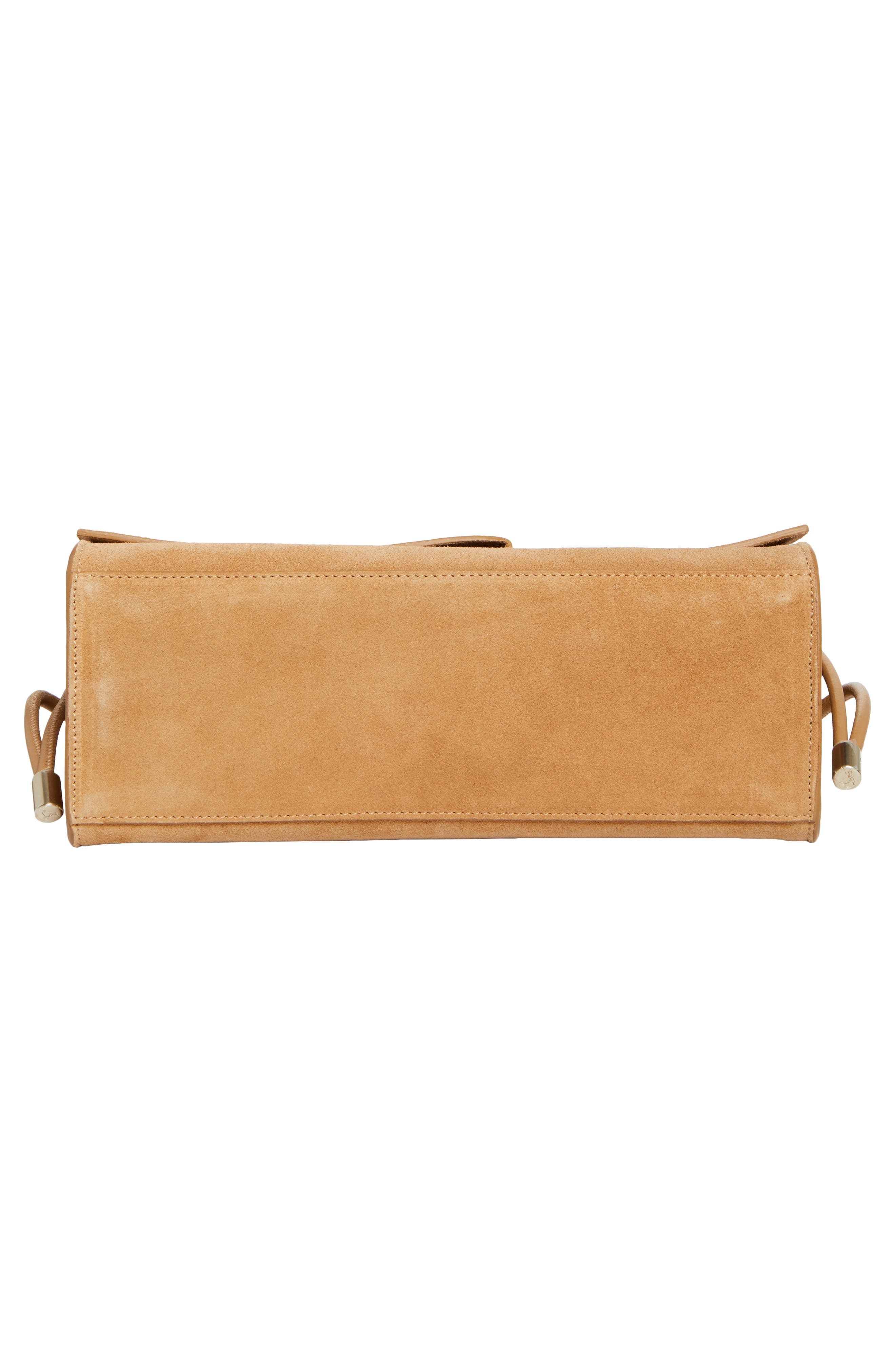 Christian Louboutin Small Baggy Suede Shoulder Bag in Lionne at Nordstrom - 7