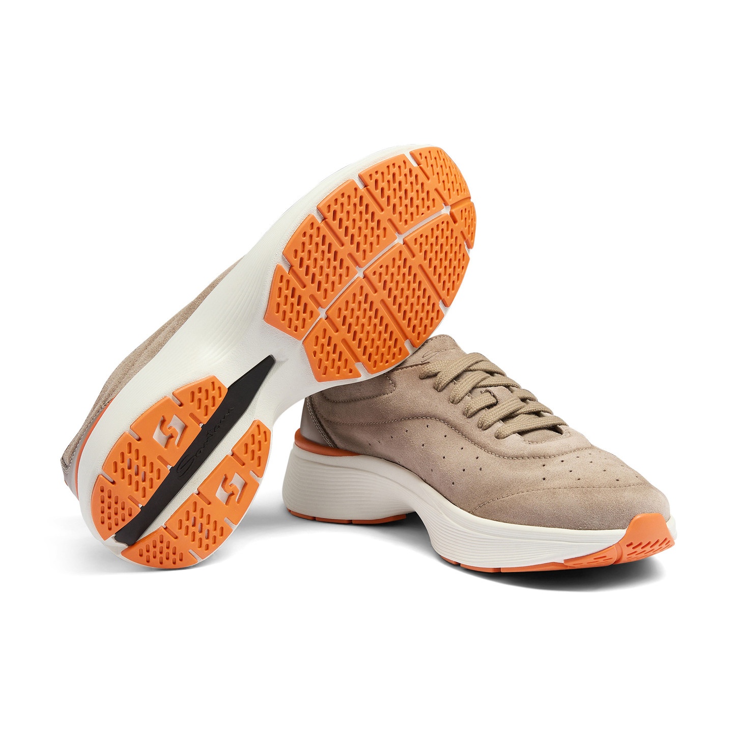 Men's beige suede and leather Bounce sneaker - 4