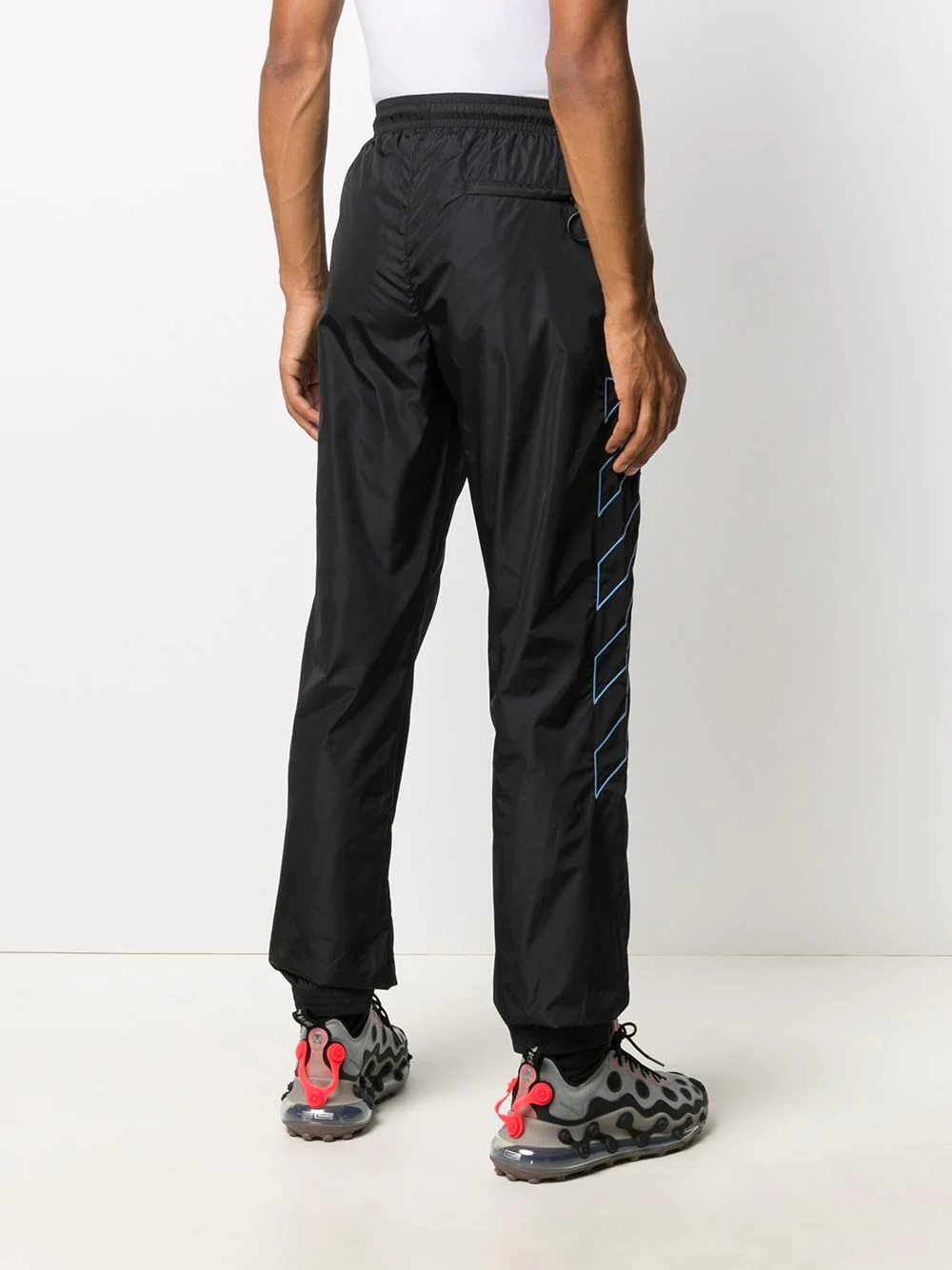 diagonal stripes track pants - 4