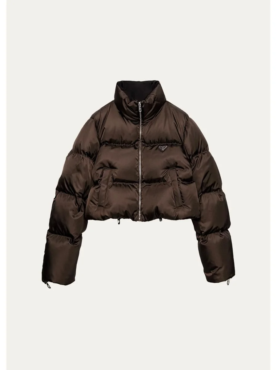 Re-Nylon Crop Puffer Jacket - 1
