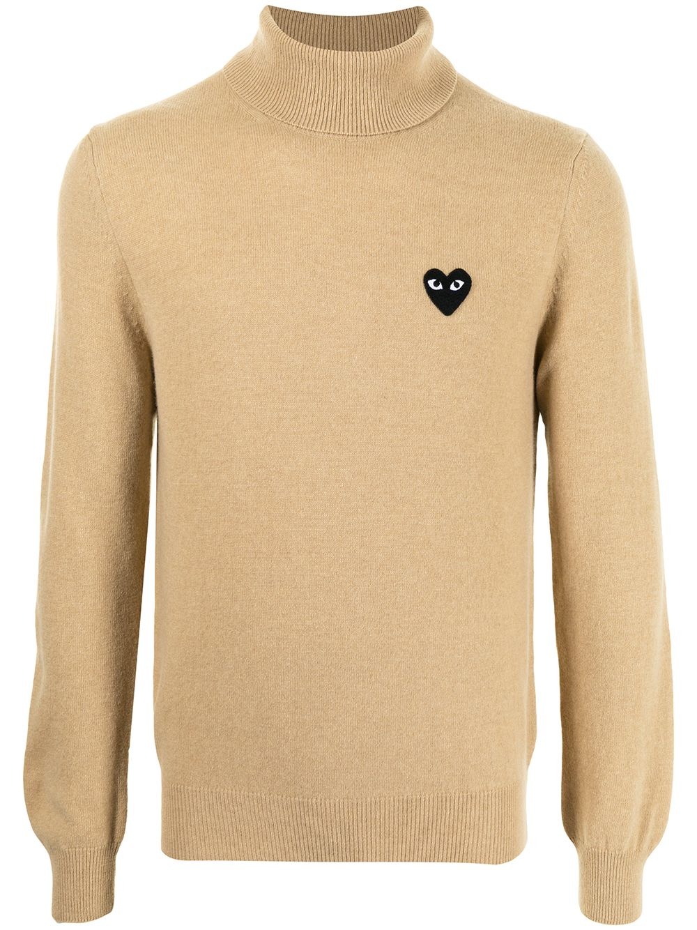 heart-patch rollneck jumper - 1