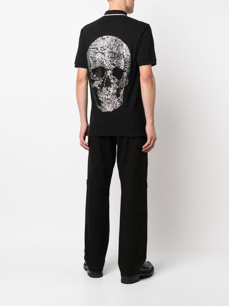 PHILIPP PLEIN skull-pattern polo shirt outlook