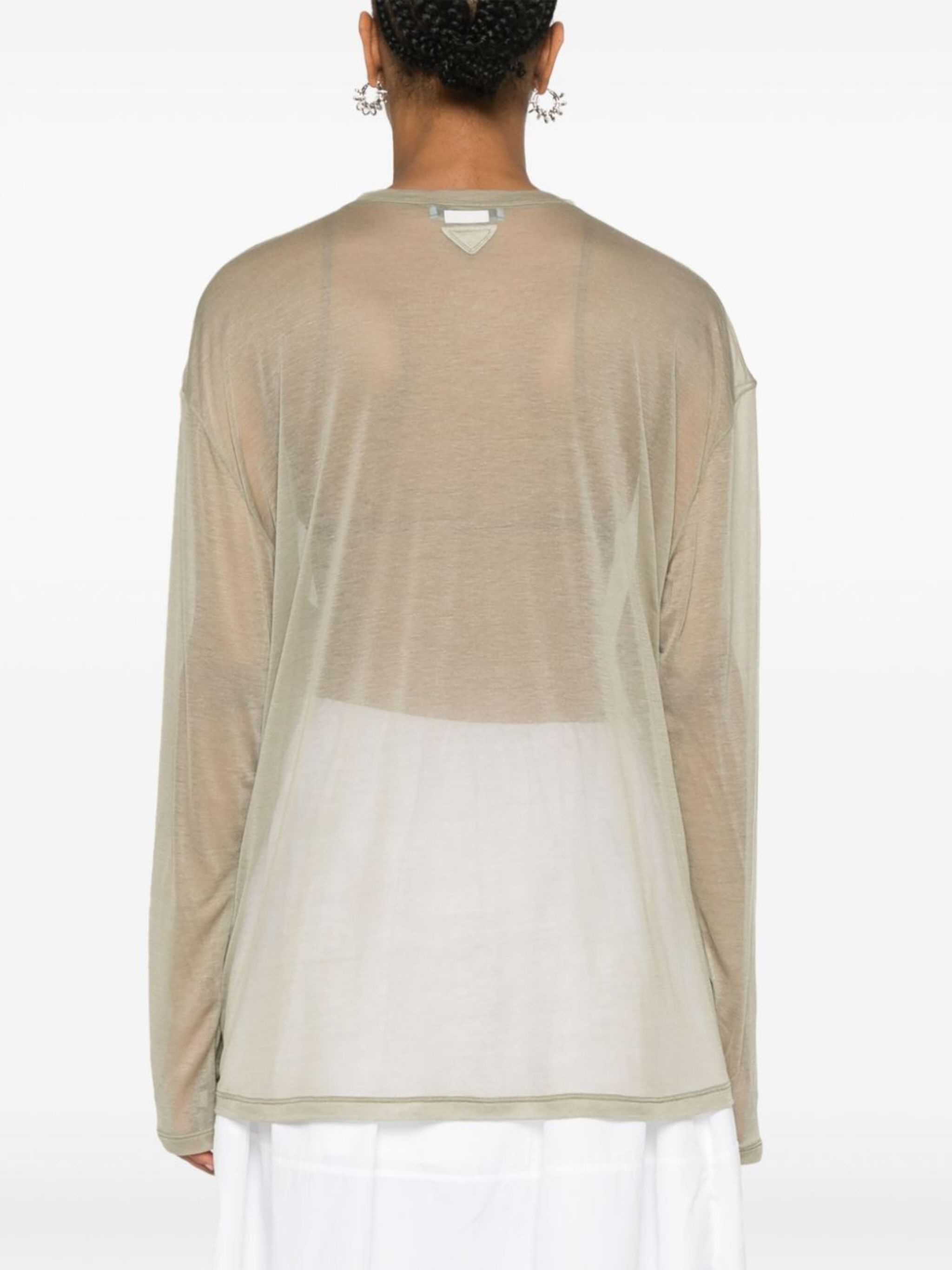 semi-sheer T-shirt - 4