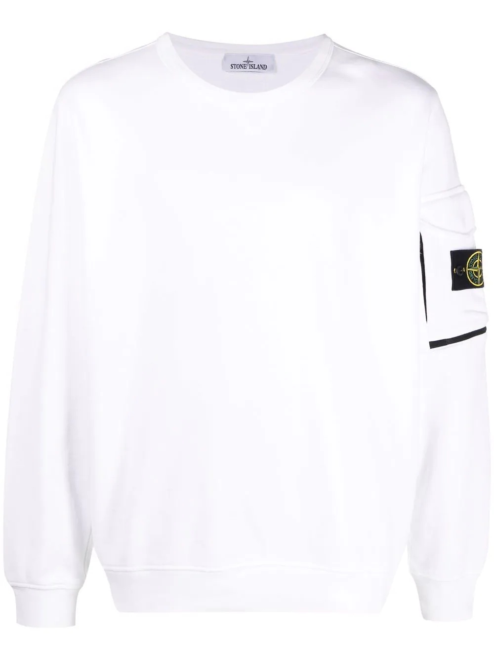 Compass badge crew-neck sweatshirt - 1