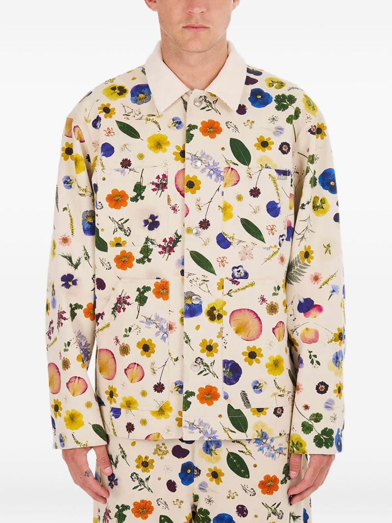 floral-print pocketed shirt jacket 1