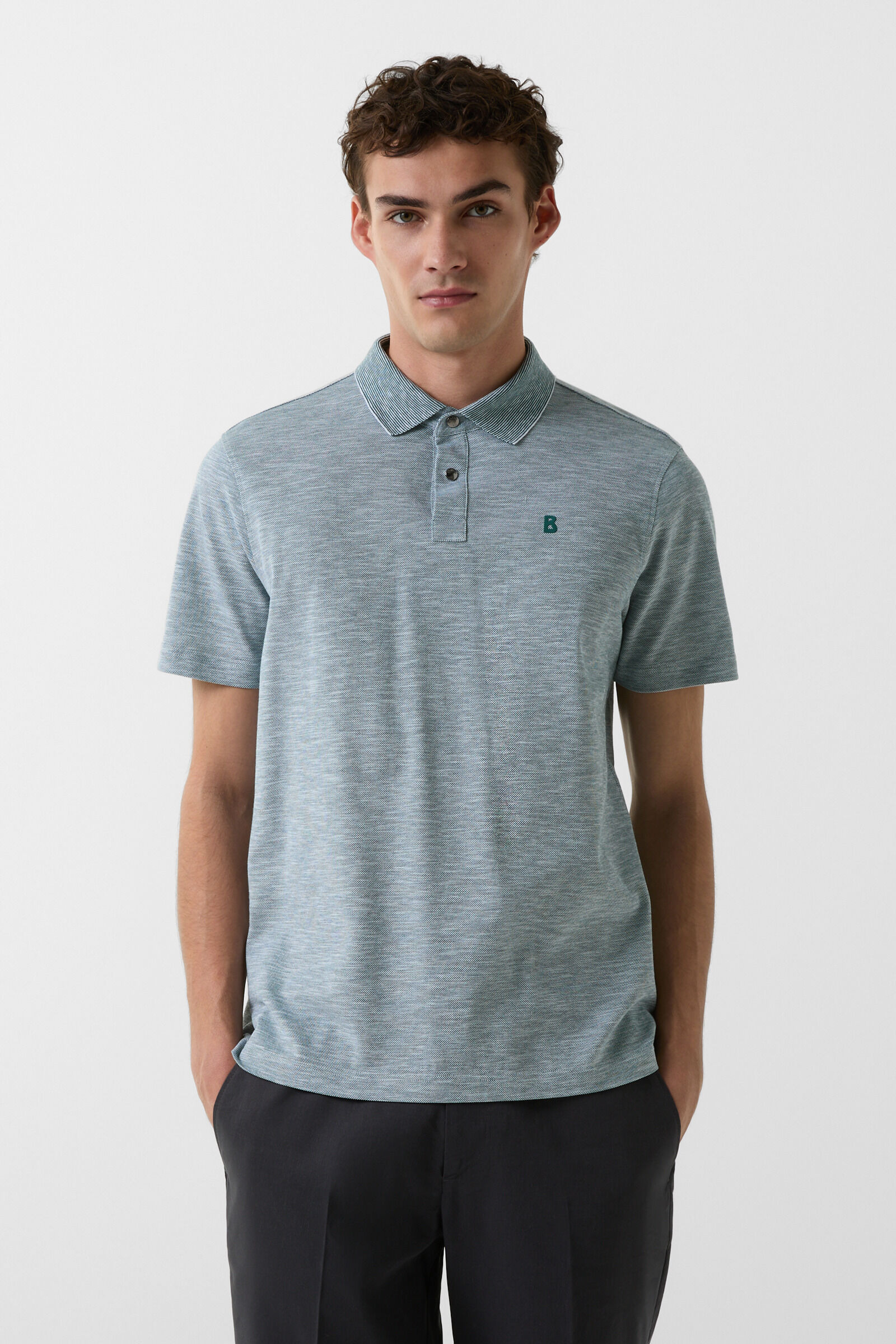 Samu polo shirt in Dark green/white - 2