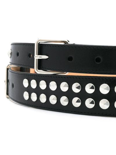 Alexander McQueen double studded belt outlook