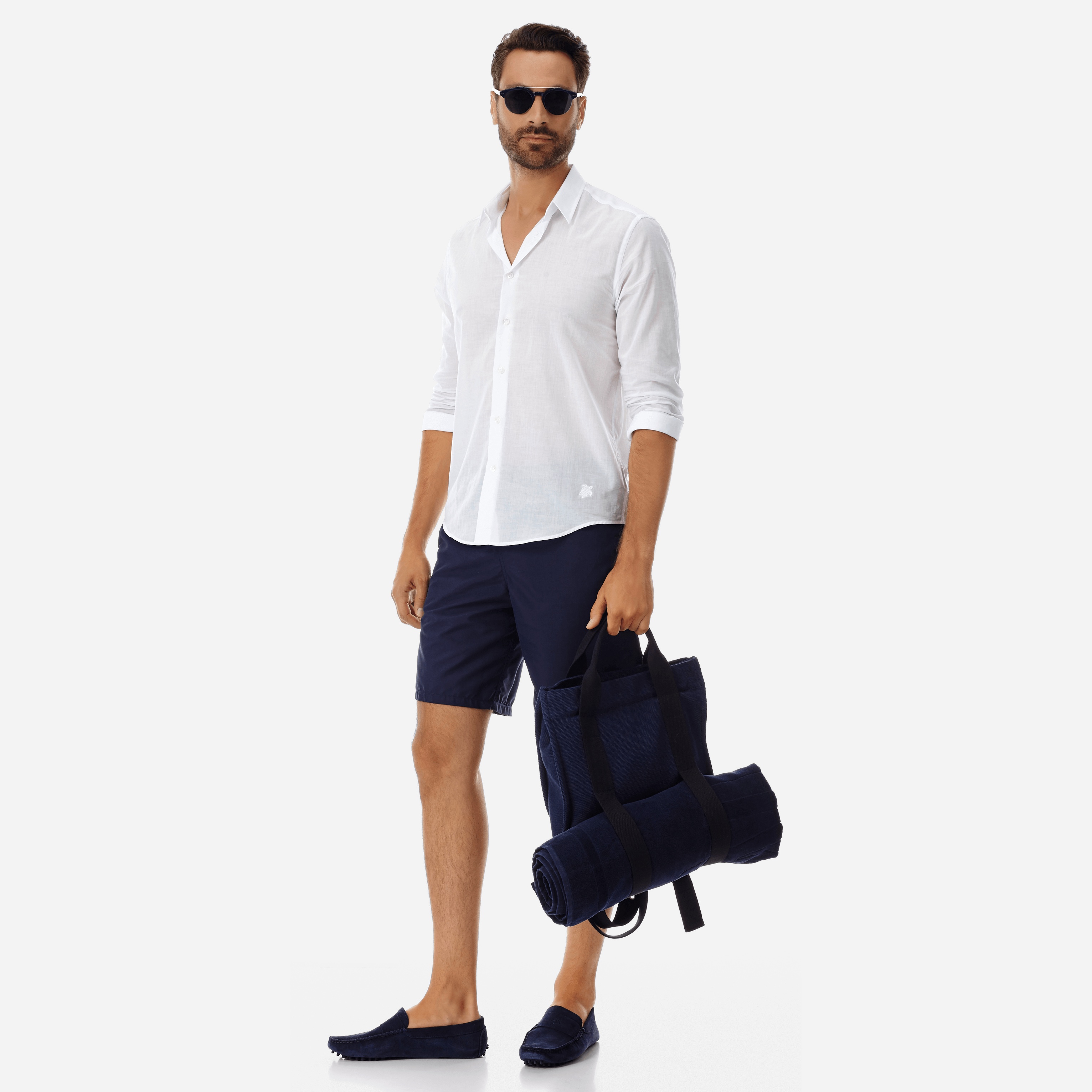 Men Long Swim Trunks Solid - 6