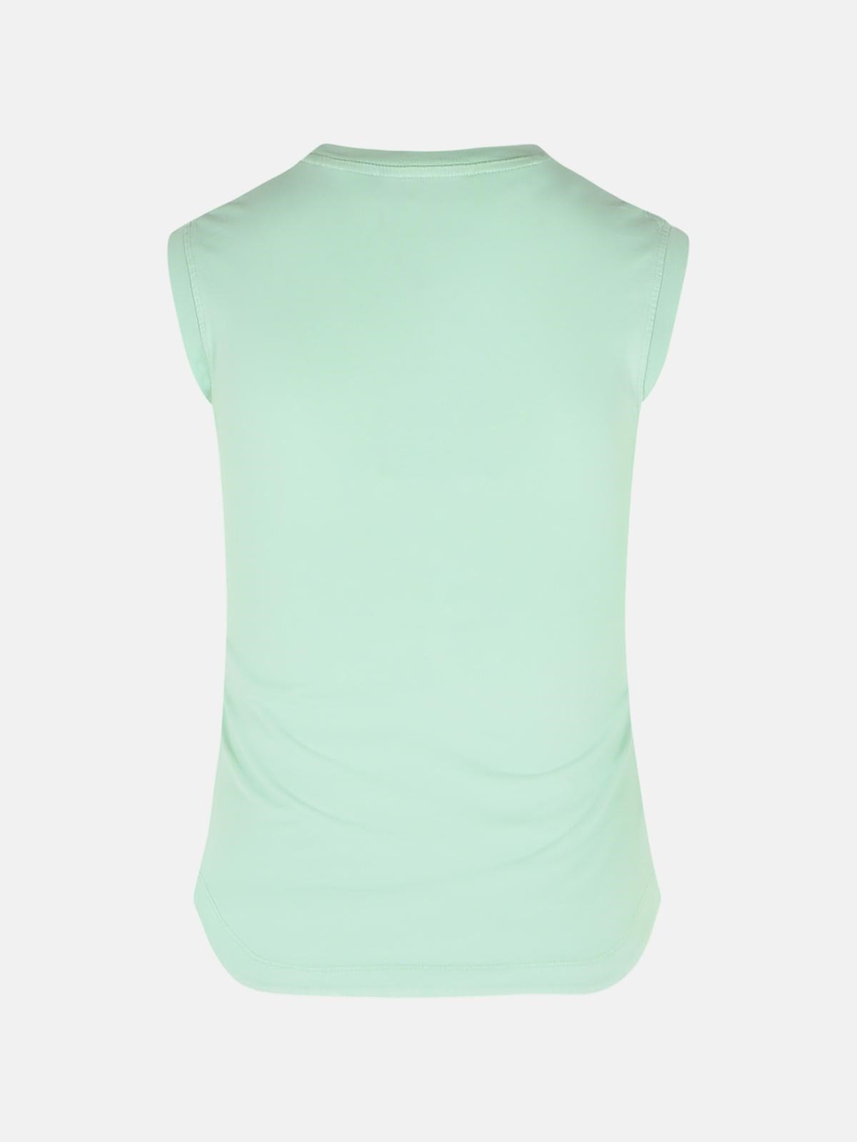 GREEN COTTON TANK TOP - 3