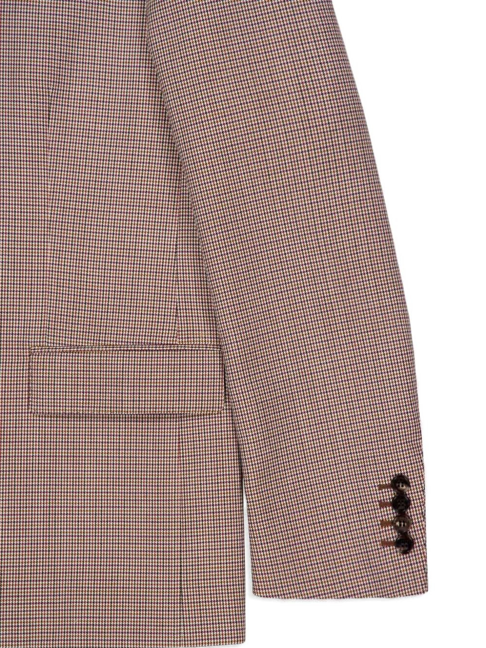 gingham-pattern blazer - 3