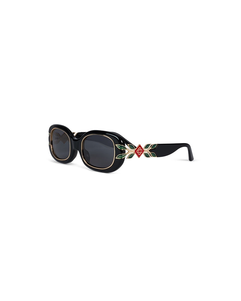 Black & Gold Laurel Sunglasses - 2