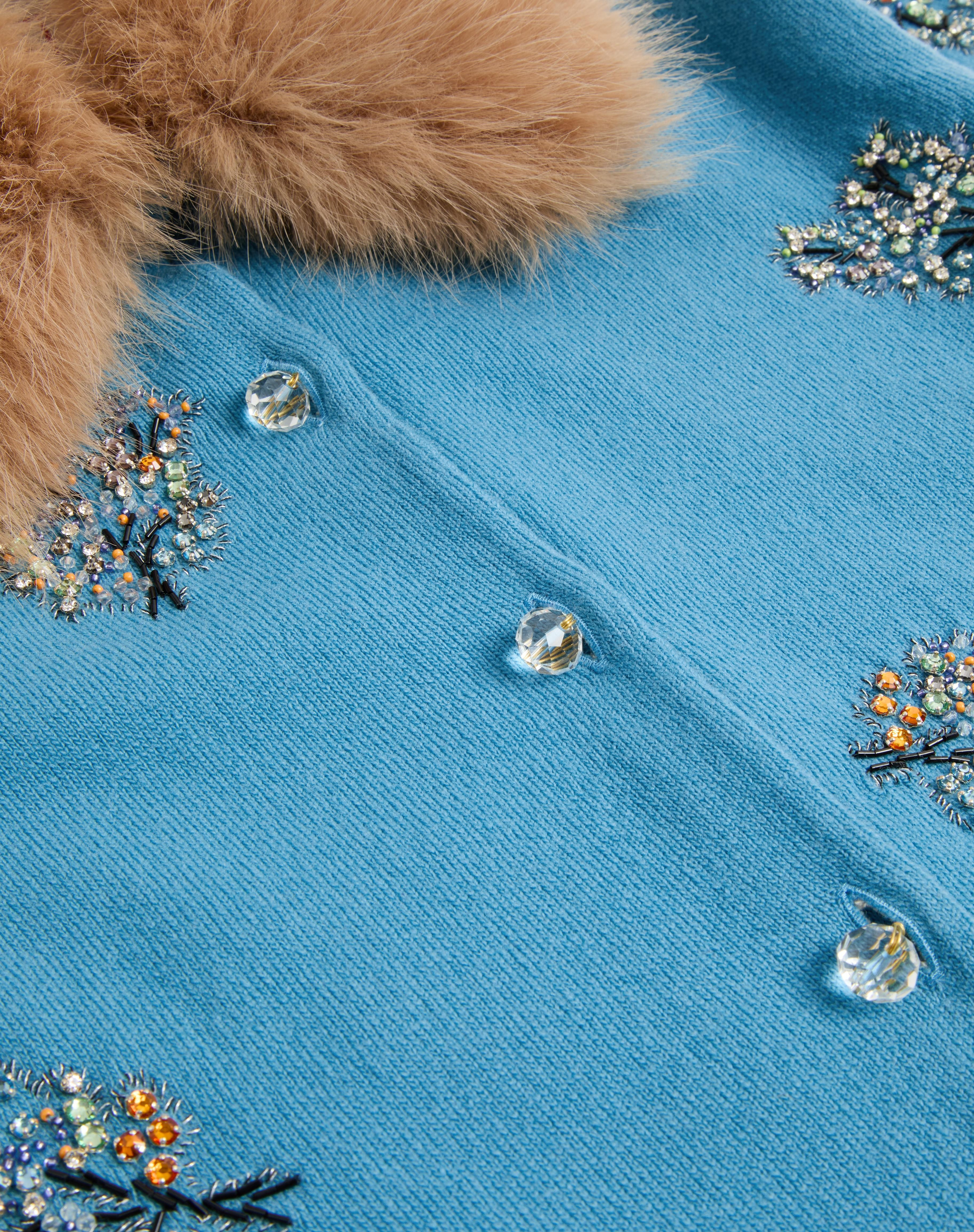 EMBROIDERED WOOL CARDIGAN - 9