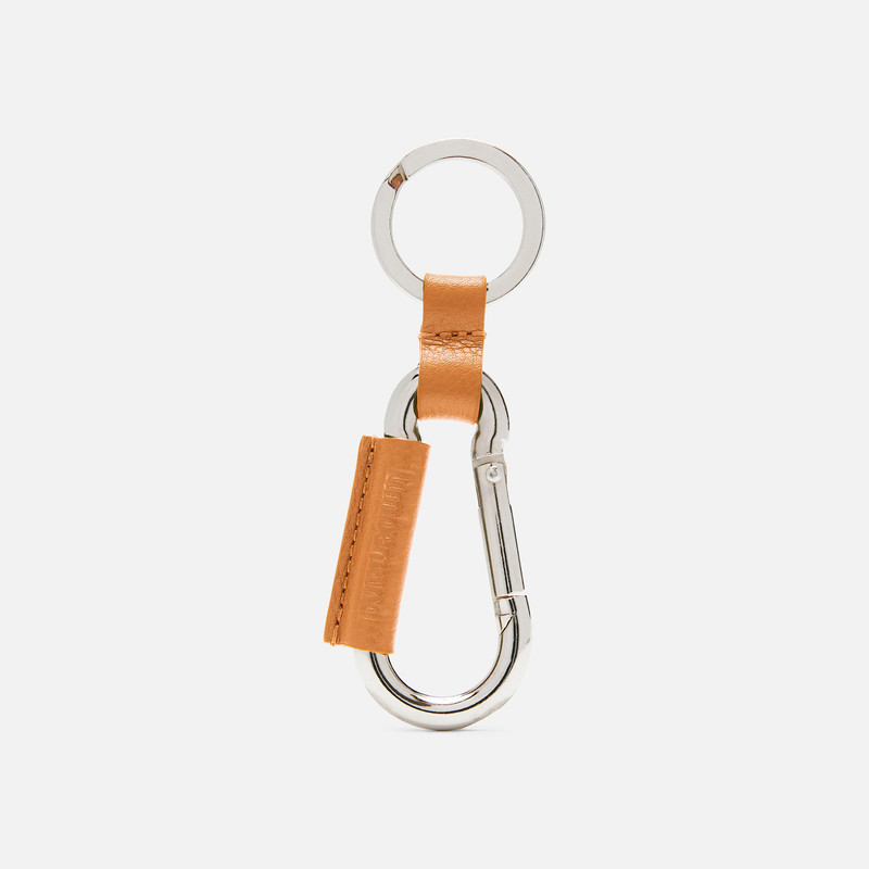 Carabiner Keyring With Leather Details 1