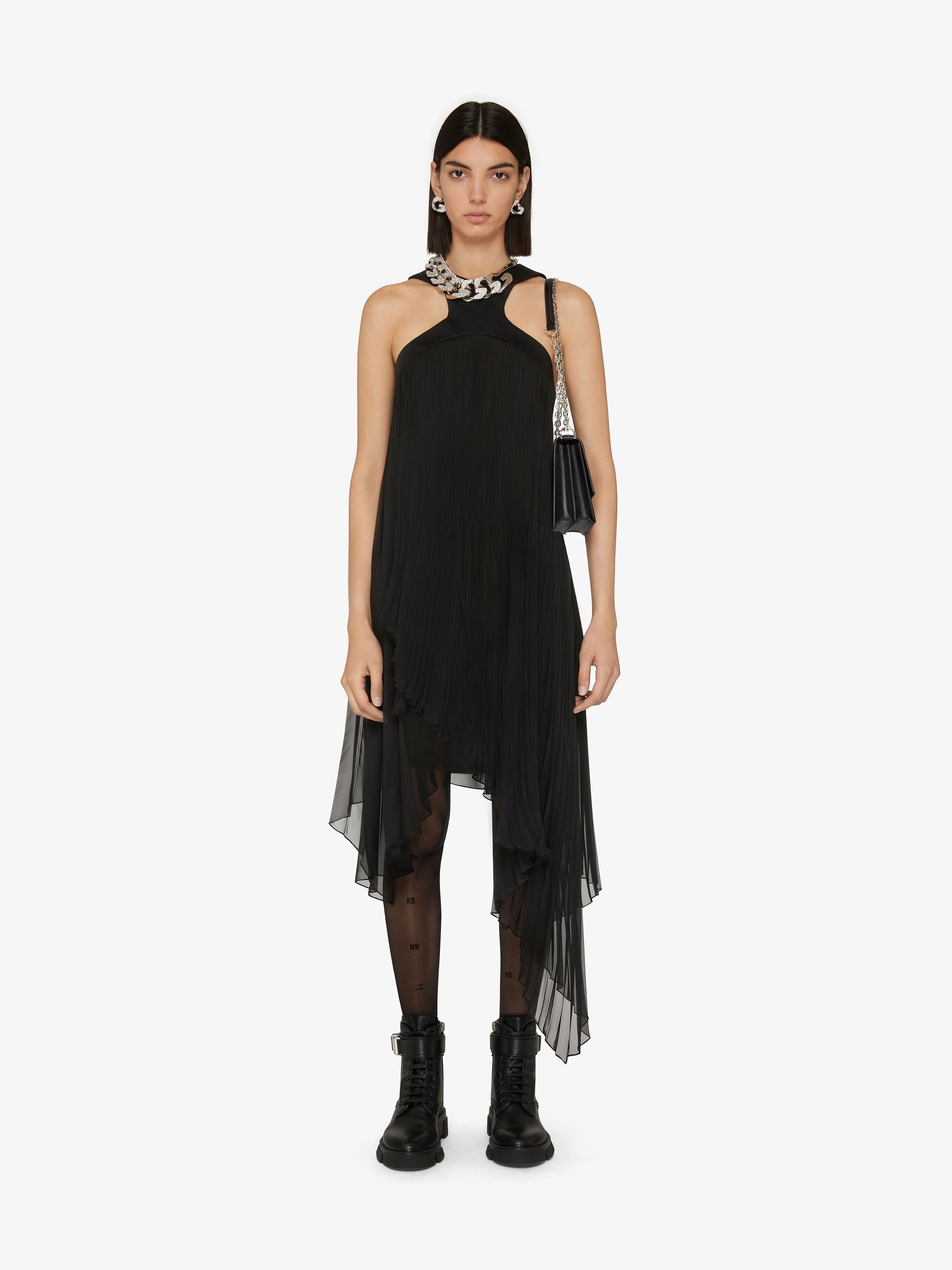 ASYMMETRIC PLEATED DRESS - 2