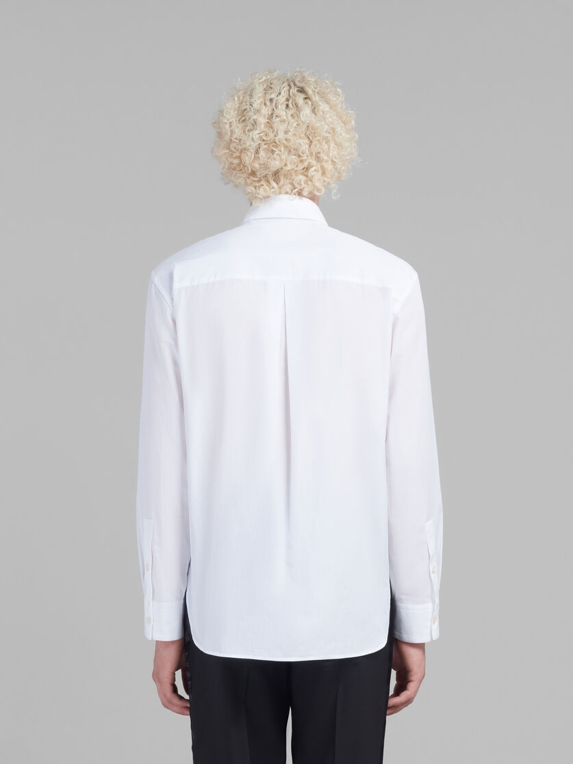 WHITE POPLIN SHIRT WITH BEAD MENDING - 3