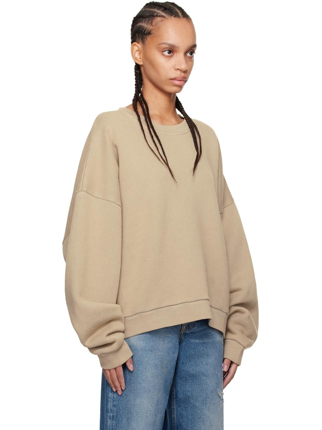 Beige Logo Patch Sweatshirt - 2