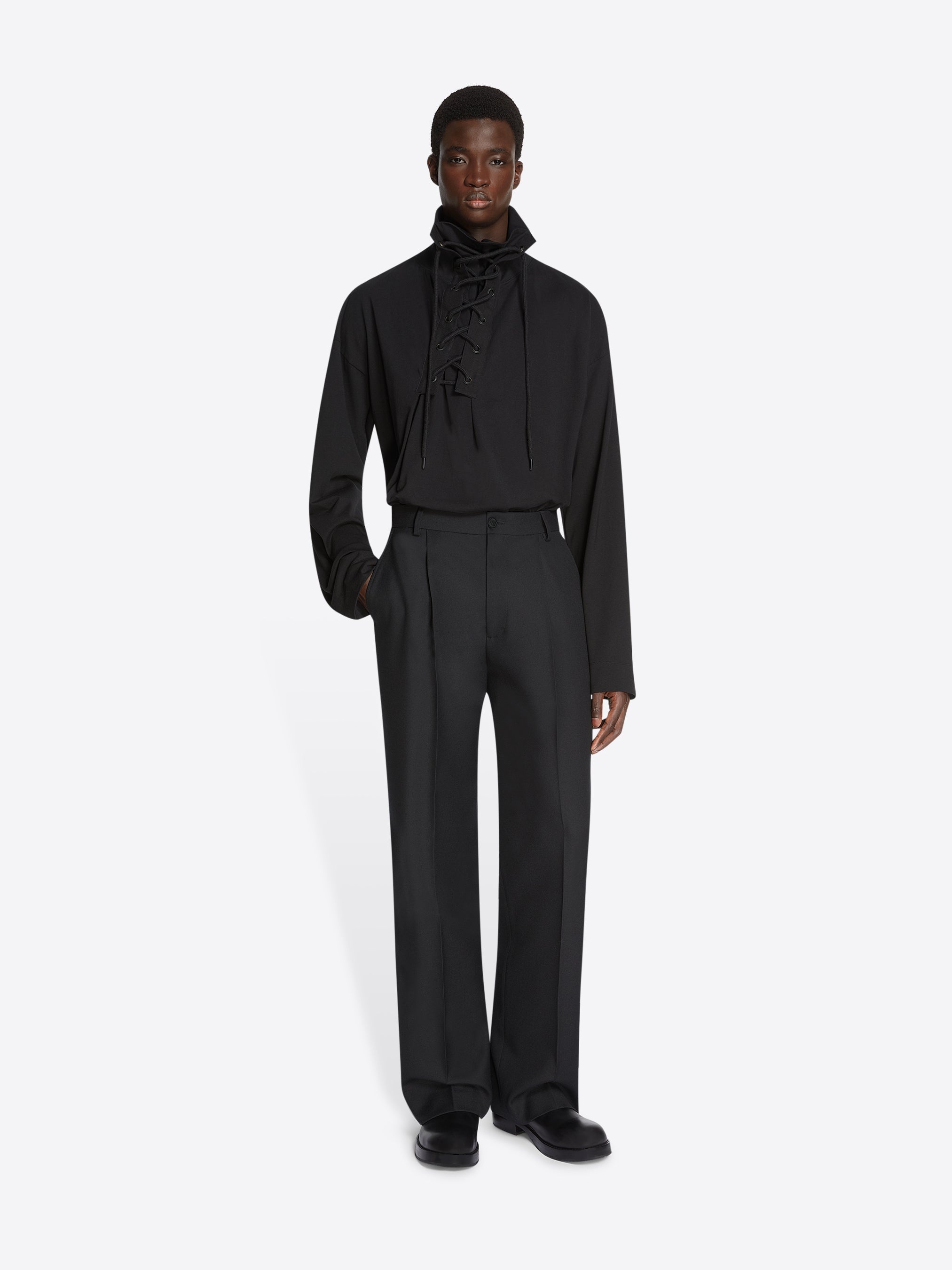 STRAIGHT WOOL PANTS - 2