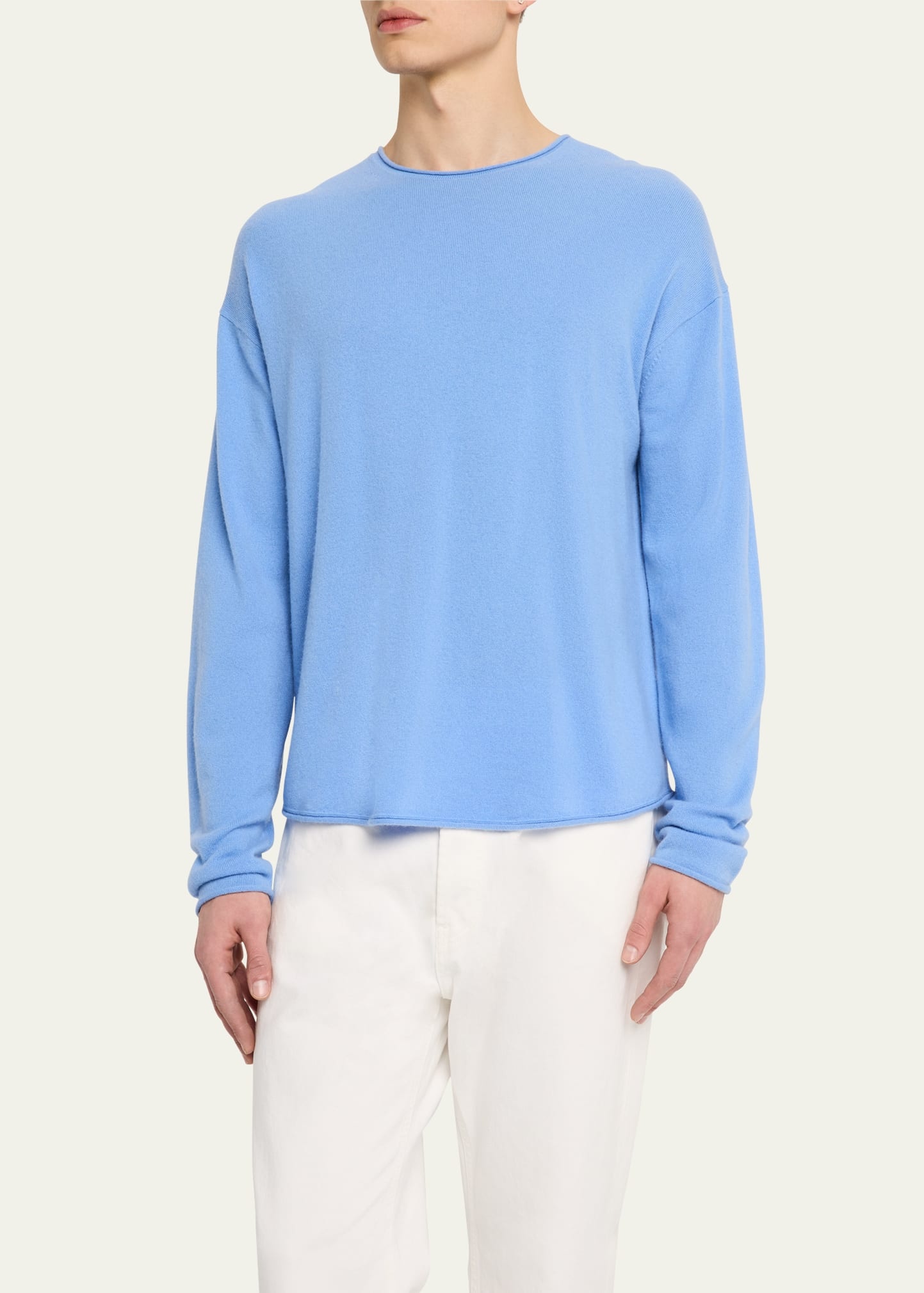 Men's Oversized Roll Cashmere Sweater - 4