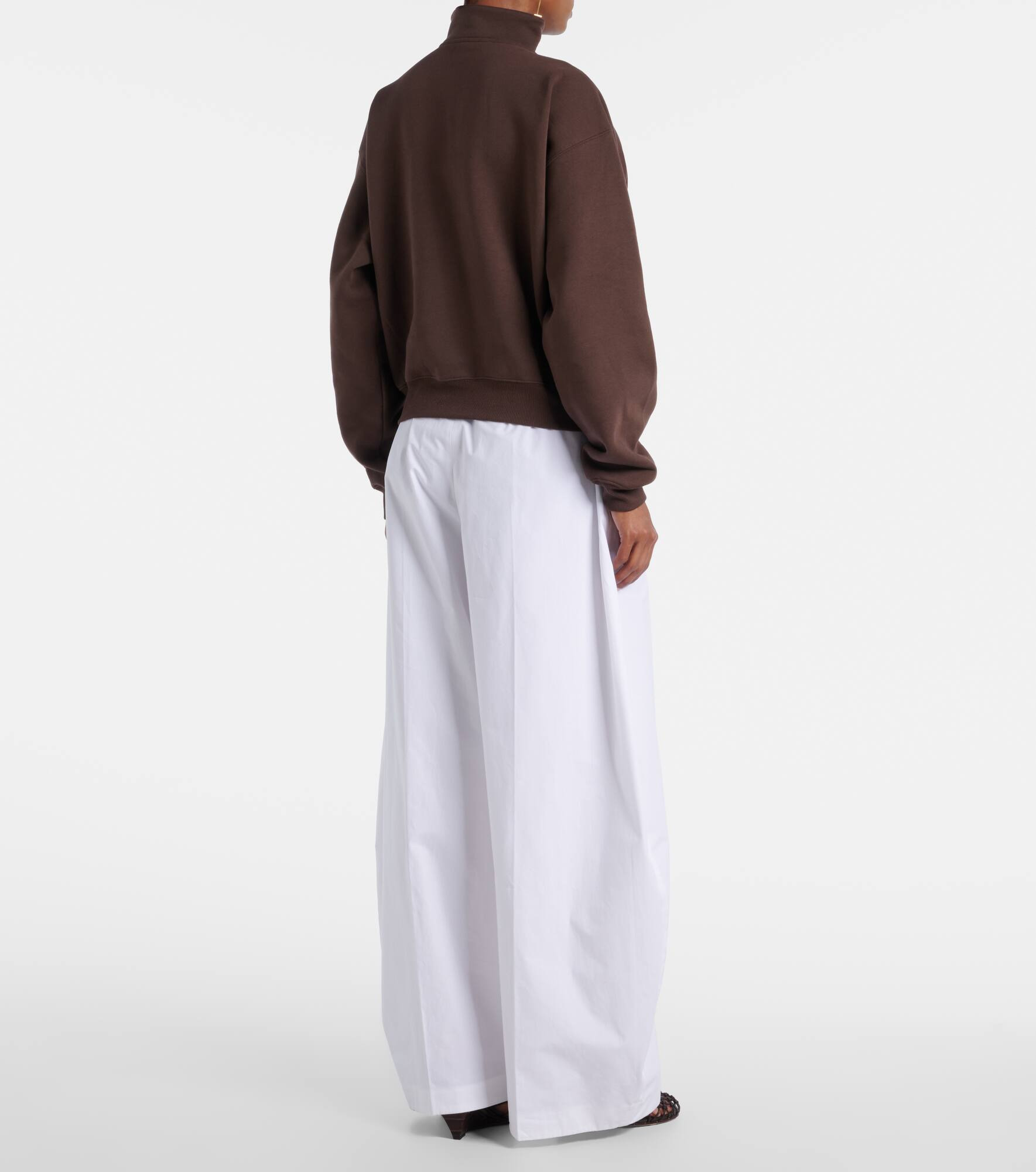 Cotton fleece half-zip sweater - 3