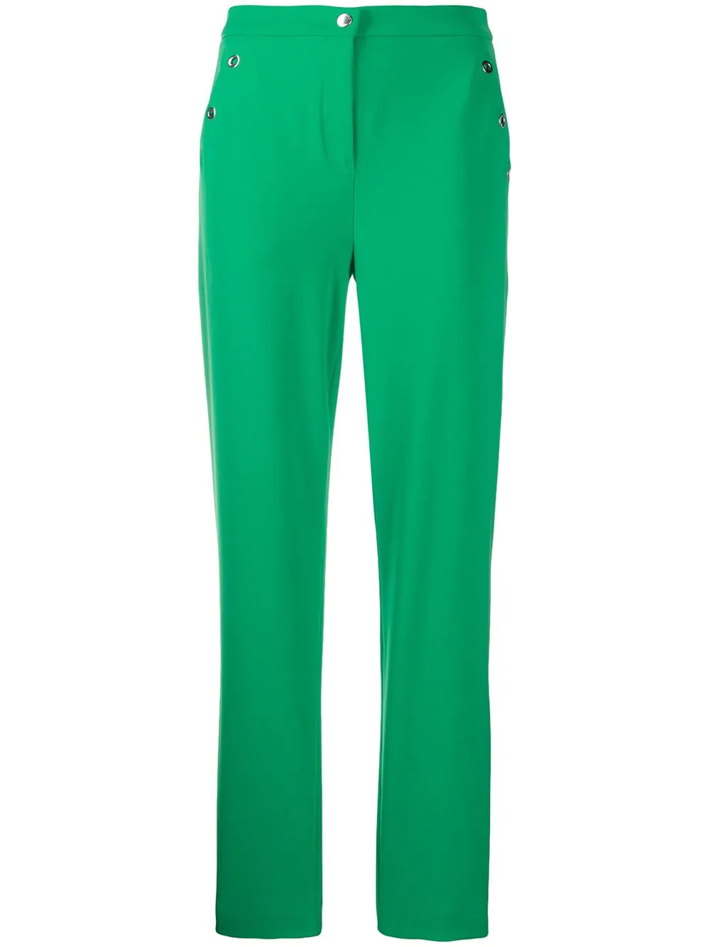 high-waisted straight trousers - 1