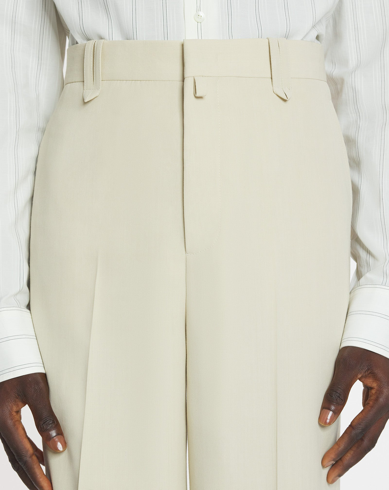 LOOSE FIT WOOL-BLEND PANTS - 5