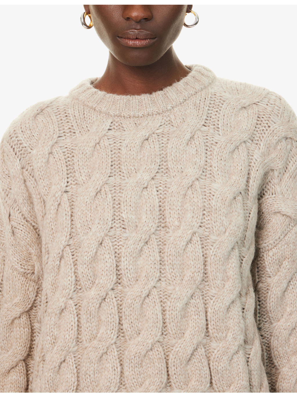 Serena Cable-Knit Wool-Blend Jumper - 5