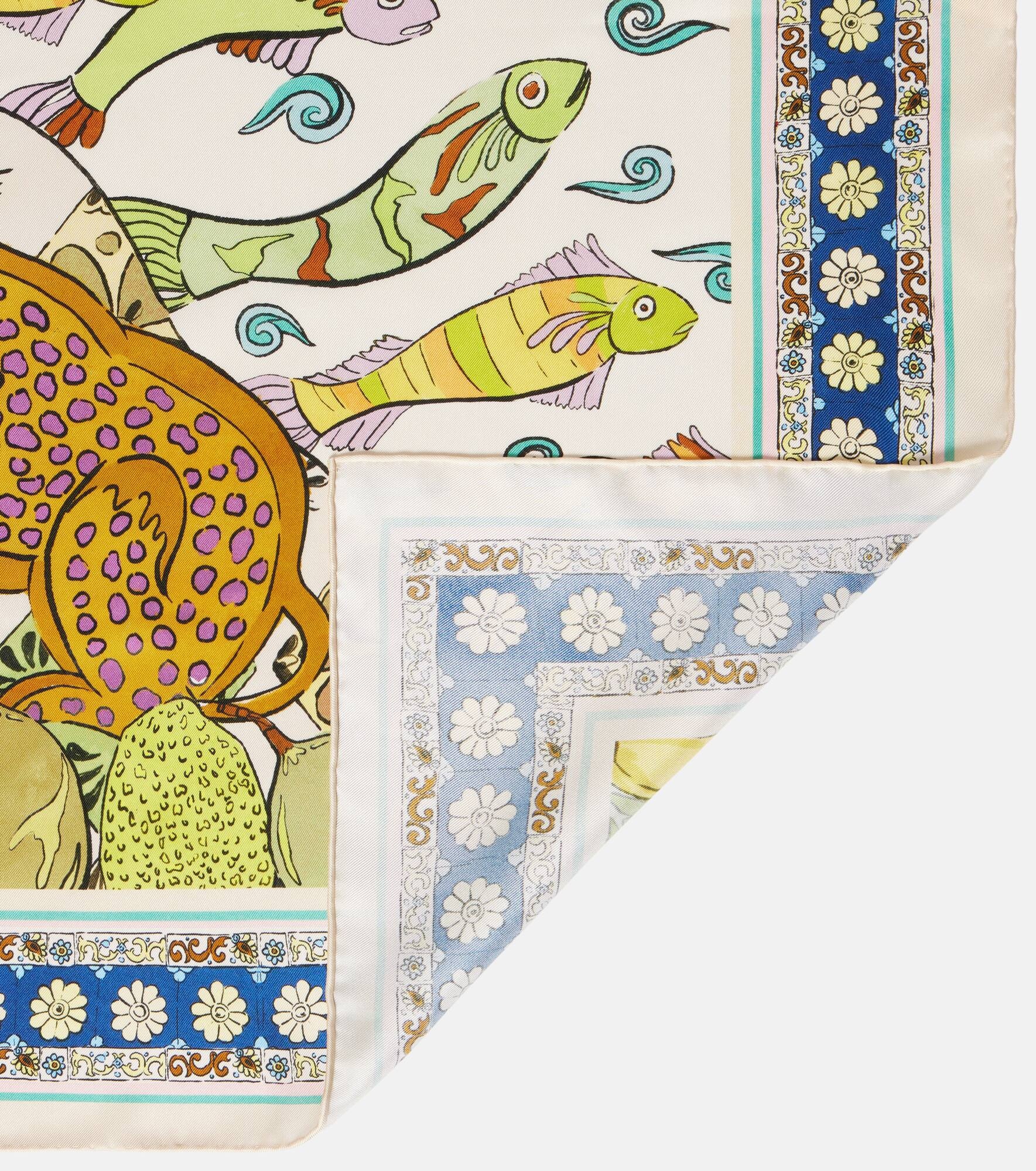 Hazel printed silk twill scarf - 4