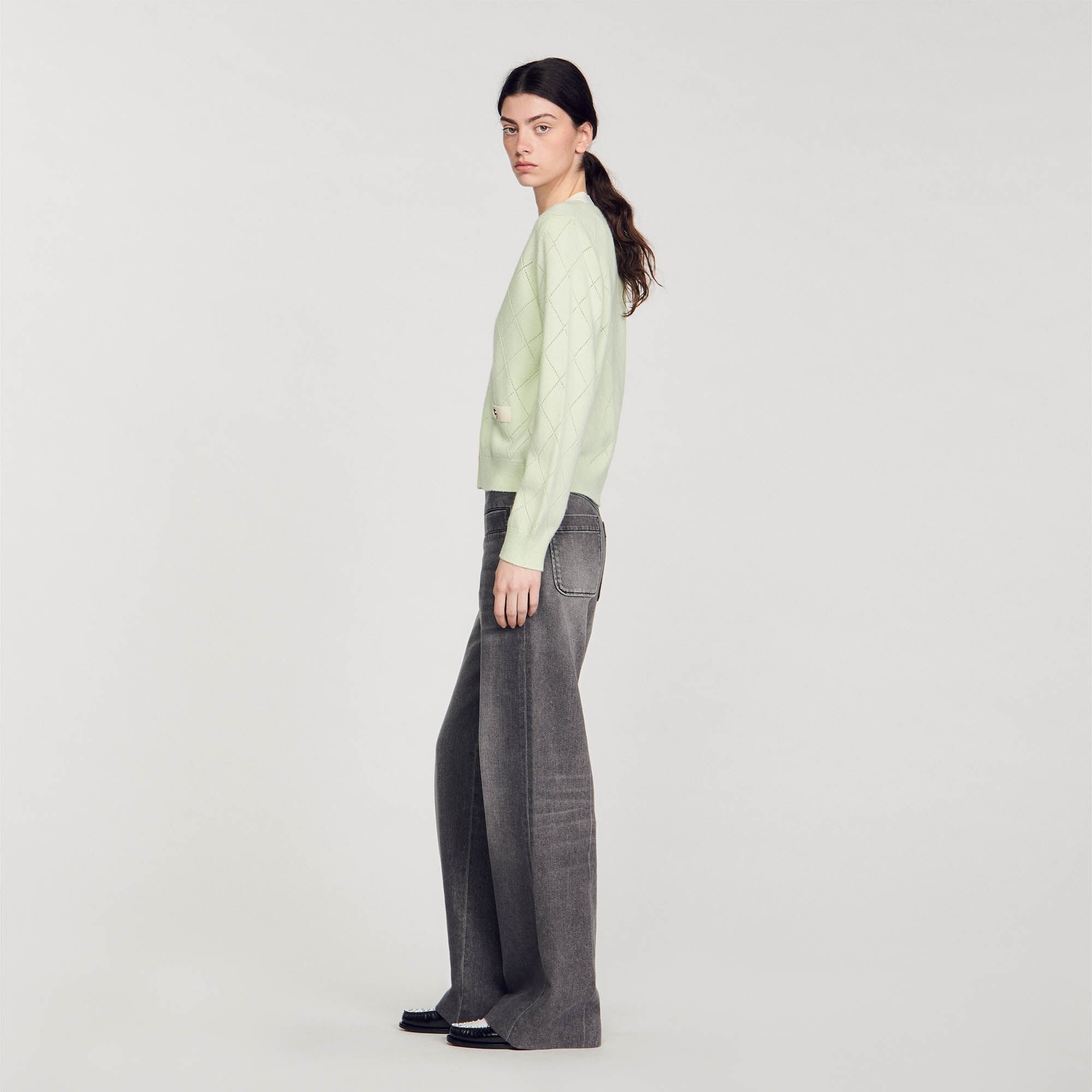 TWO-TONE CARDIGAN - 7